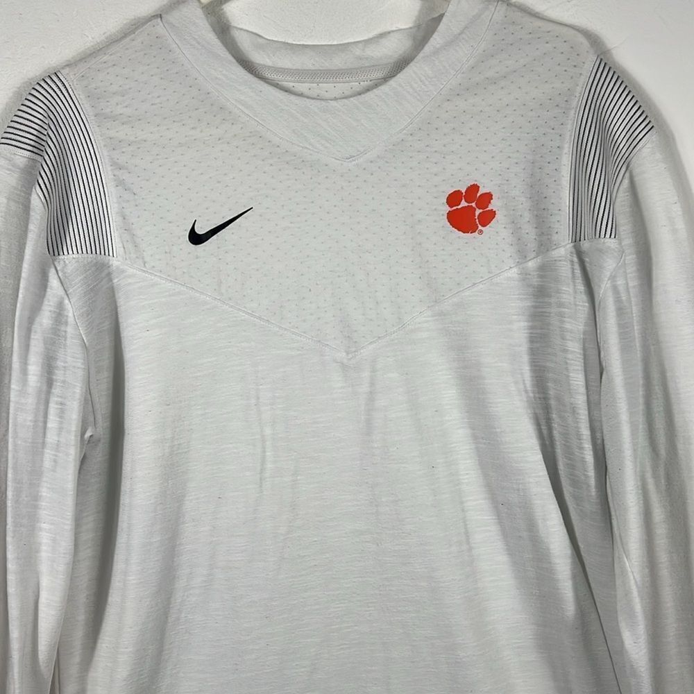 🔥🏈 CLEMSON TIGERS NIKE Dri-Fit LS College Pullover Shirt Men Size Large - EUC